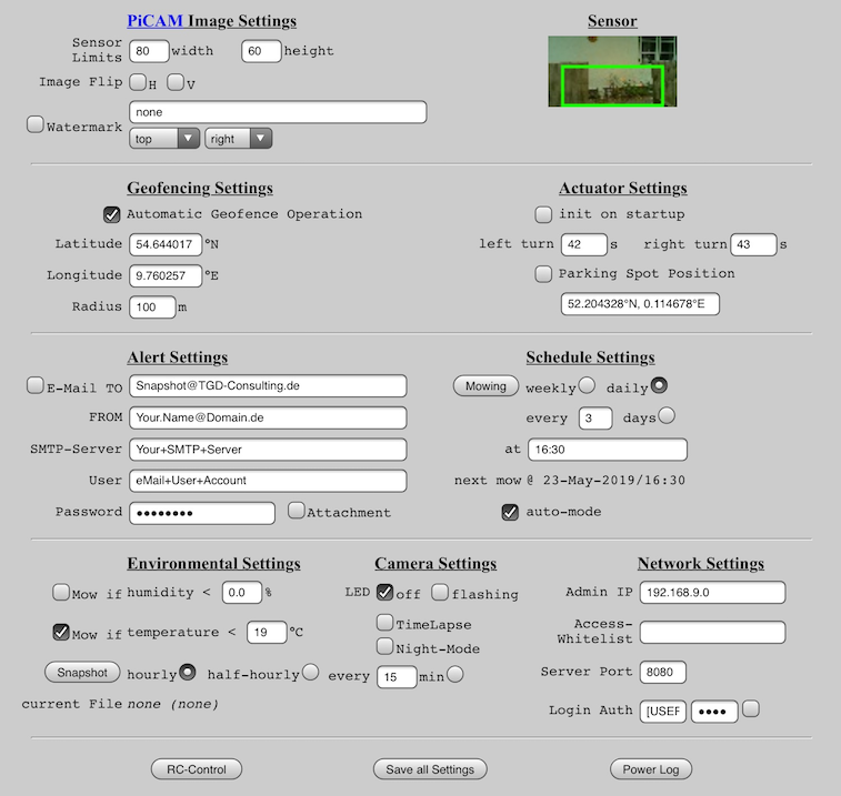 PiMowBot-Settings